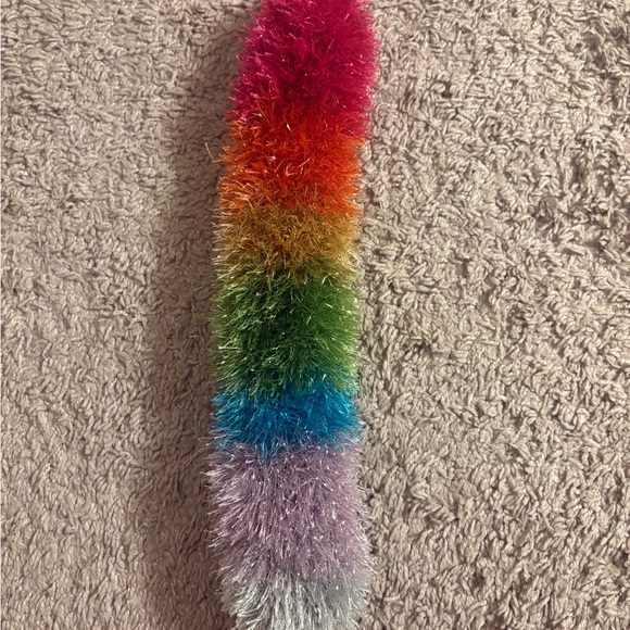 Rainbow Yarn furry/therian tail. - Picture 3 of 3